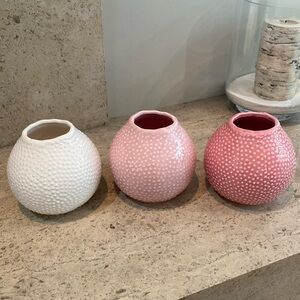 Set of 3 Ceramic Vases